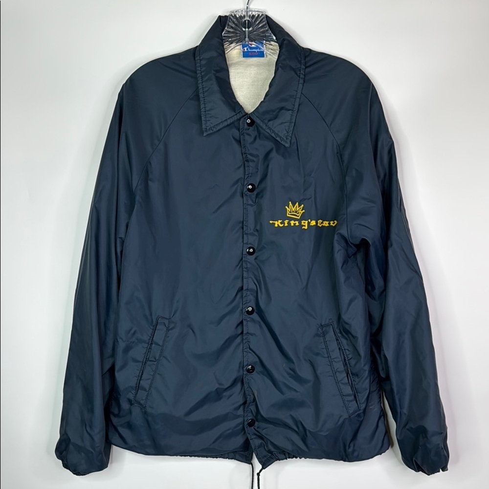 Vintage Champion King's Cove Navy Blue Button Jacket Size Medium 80s